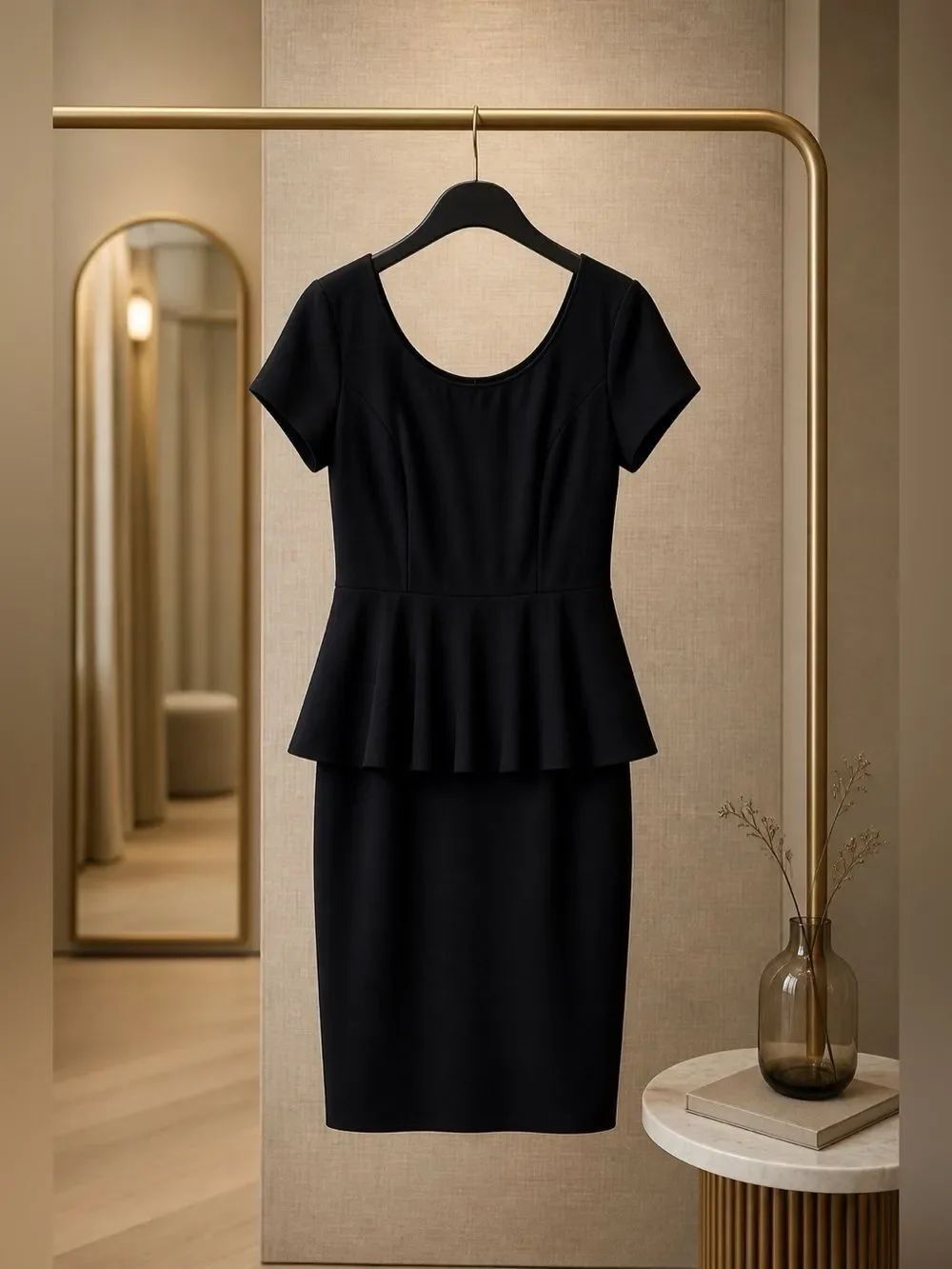 Forever 21 Black Mini Peplum Dress